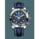 Best Breitling Chronomat 44 Steel polished Blackeye Blue WT01463