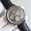 Best Omega Speedmaster apollo 17 40th anniversary Gray Dial Leather Strap Omega WT01787