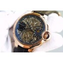 Cartier Ballon Bleu Skeleton Tourbillon Black Dial WT01037