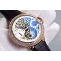 Cartier Ballon Bleu Skeleton Tourbillon Diamond Bezel White Dial WT01236