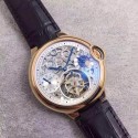 Cartier Ballon Bleu Skeleton Tourbillon White Dial WT01541