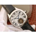 Cartier Drive de Cartier Tourbillon White Textured Dial Leather Strap WT01790