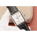 Cartier Tank White Dial Black Leather Strap WT01173