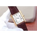 Cartier Tank White Dial Brown Leather Strap WT00866