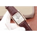 Cartier Tank White Dial Brown Leather Strap WT00964