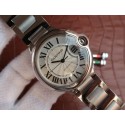 Cartier V6 Ballon Bleu 36mm White Textured Dial Bracelet WT01026