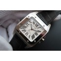 Cartier V6 Santos 100 W20106X8 36mm White Dial Black Leather Strap Cartier WT01757