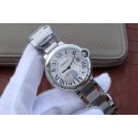 Cartier V6F Ballon Bleu 36mm White Dial Bracelet Ronda Quartz WT00960