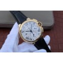 Copy Cartier Ballon Bleu De Cartier Chrono 47mm White Dial Leather Strap WT01125