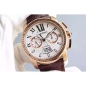 Copy Cartier Cartier Calibre de Cartier Chronograph White Dial WT01868