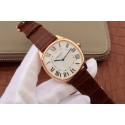 Copy Cartier Drive de Cartier White Dial Leather Strap WT01603