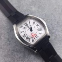 Copy Cartier Roadster White Dial Black Rubber Strap WT01719