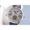 High Quality Replica Cartier Rotonde De Cartier Tourbillon Leather Strap WT01128