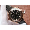 Hot Omega Planet Ocean Master Chronometer Black Bezel Black Dial Leather WT00929