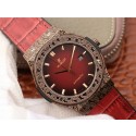 Hublot Classic Fusion 45mm Engravings Case SRF Red Dial Gummy Strap WT01755