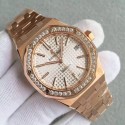 Imitation Audemars-Piguet Royal Oak 37/41mm 15450 White Dial Diamonds Bezel Bracelet WT01775