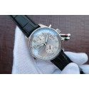 Imitation IWC Pilot Chrono IW387809 Silver Dial Leather Strap WT01911