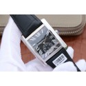 Luxury Cartier Tank MC Black Textured Dial Black Leather Strap Cartier WT00501