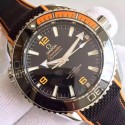 Omega Planet Ocean 42mm Black/Orange Bezel Black Dial Nylon Strap WT01114