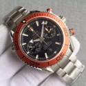 Omega Planet Ocean 45mm Chrono Orange Bezel Black Dial Bracelet WT00739