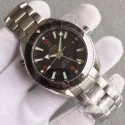 Omega Planet Ocean GMT Black Dial Orange Markers Bracelet WT01692