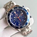 Omega Seamaster 300m Diver Blue Dial Blue Bezel Bracelet WT00854