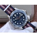 Omega Seamaster Diver 300M Blue Ceramic Dial Blue/Red/Gray Nato Strap WT01901