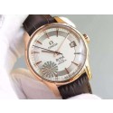 Omega V6F De Ville Hour Vision Co-Axial 41mm White Dial Brown Leather Strap Omega WT01072