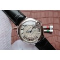 Replica Best Quality Cartier Ballon Bleu 33mm White Textured Dial Leather Strap WT01879