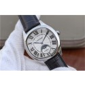 Replica Cartier Drive de Cartier White Textured Dial Leather Strap Cartier WT01478