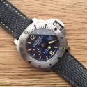 Replica High Quality Panerai Luminor Submersible PAM087 Blue Dial Leather Strap WT01365