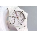 Replica Hublot Big Bang Caviar Chrono 44mm White Ceramic White Dial Rubber Strap WT00680