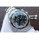 Replica Omega Seamaster Planet Ocean Chrono 45mm Black Dial Silver Markers Bracelet Omega WT01430