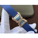 Top Cartier High Jewelry Watches WJ306014 Blue Dial Blue Fabric Strap Cartier WT00989