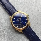 Best Replica Omega Globemaster Master Chronometer Case Blue Dial Leather Strap WT00846