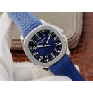 Fake Patek-Philippe Aquanaut 5168 PF Blue Textured Dial Blue Rubber Strap WT01441