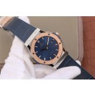 Hot Hublot Classic Fusion 42mm J Blue Dial Blue Gummy Strap WT01091