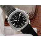 Replica Patek-Philippe Aquanaut 5167 PF Black Textured Dial Black Rubber Strap WT01397