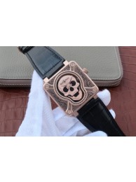 Bell-&-Ross Bell & Ross BR01 Burning Skull Tattoo Watch Dial Leather Strap MIYOTA WT01187