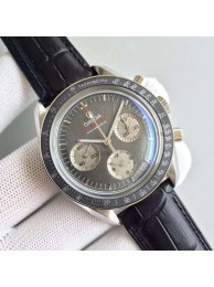 Best Omega Speedmaster apollo 17 40th anniversary Gray Dial Leather Strap Omega WT01787