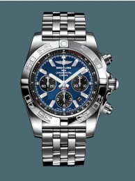 Breitling Chronomat 44 Steel polished Blackeye Blue WT00790