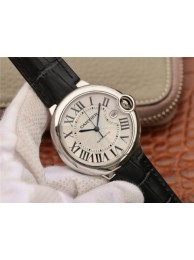 Cartier Cartier Ballon Bleu 42mm CRF White Textured Dial Leather Strap WT00768