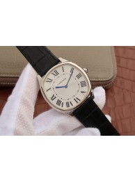 Cartier Drive de Cartier White Dial Leather Strap WT00631