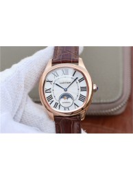 Cartier Drive de Cartier White Textured Dial Leather Strap Cartier WT01636