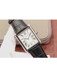 Cartier Tank W1560017 White Dial Black Leather Strap Cartier WT01050