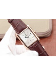 Cartier Tank White Dial Brown Leather Strap WT00964