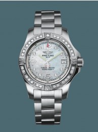 Copy Breitling Colt Lady Steel gem-set bezel Pearl Diamond Breitling WT00529