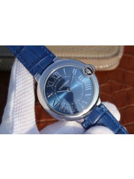 Fake Cartier Ballon Bleu 46mm Blue Textured Dial WT01304