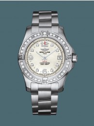 High Quality Imitation Breitling Colt 36 Steel gem-set bezel Pearl Diamond WT01602