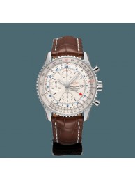 Hot Breitling Navitimer 1 Chronograph GMT 46 Steel Silver Breitling WT01624